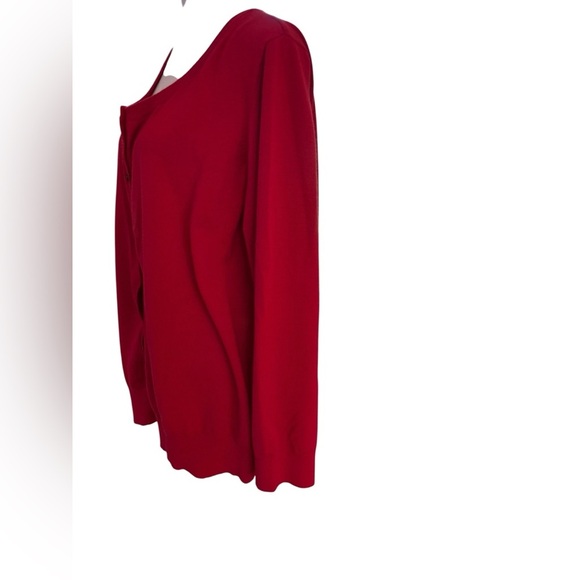Lane Bryant Red long sleeve Cardigan Sweater EUC Size 26/28 - Picture 7 of 8